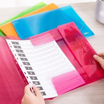 Carpeta Plastica con Elastico Tamaño Carta A4