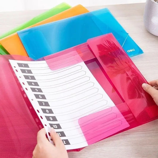 Carpeta Plastica con Elastico Tamaño Carta A4
