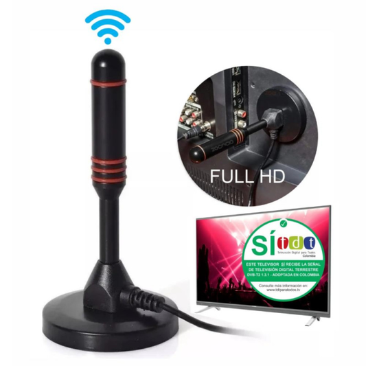 Antena TDT Full HD con Cable de 5M