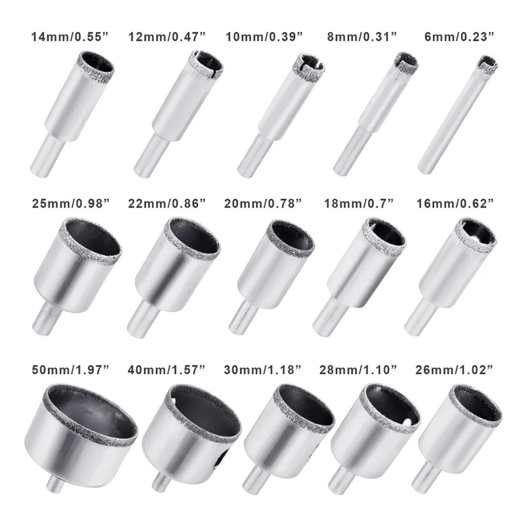 Kit de Brocas de Diamante Premium 15 Piezas