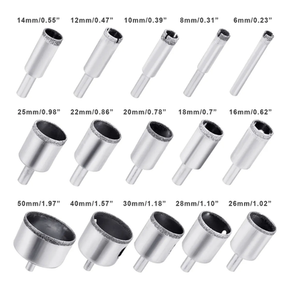 Kit de Brocas de Diamante Premium 15 Piezas