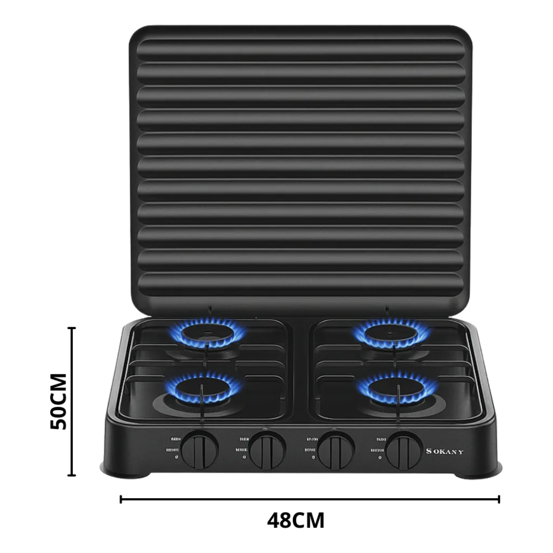 Estufa A Gas 4 Puestos Portátil Sokany