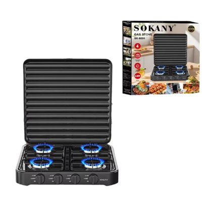 Estufa A Gas 4 Puestos Portátil Sokany