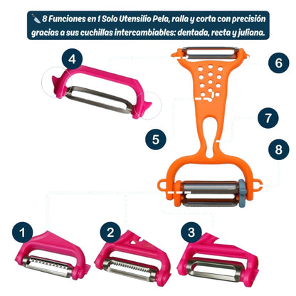 Pelador De Papa Y Verduras 8 En 1