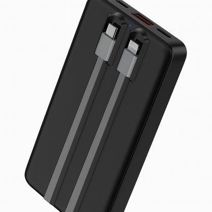 Power Bank Harvic 10.000 mAh con Cables Incorporados