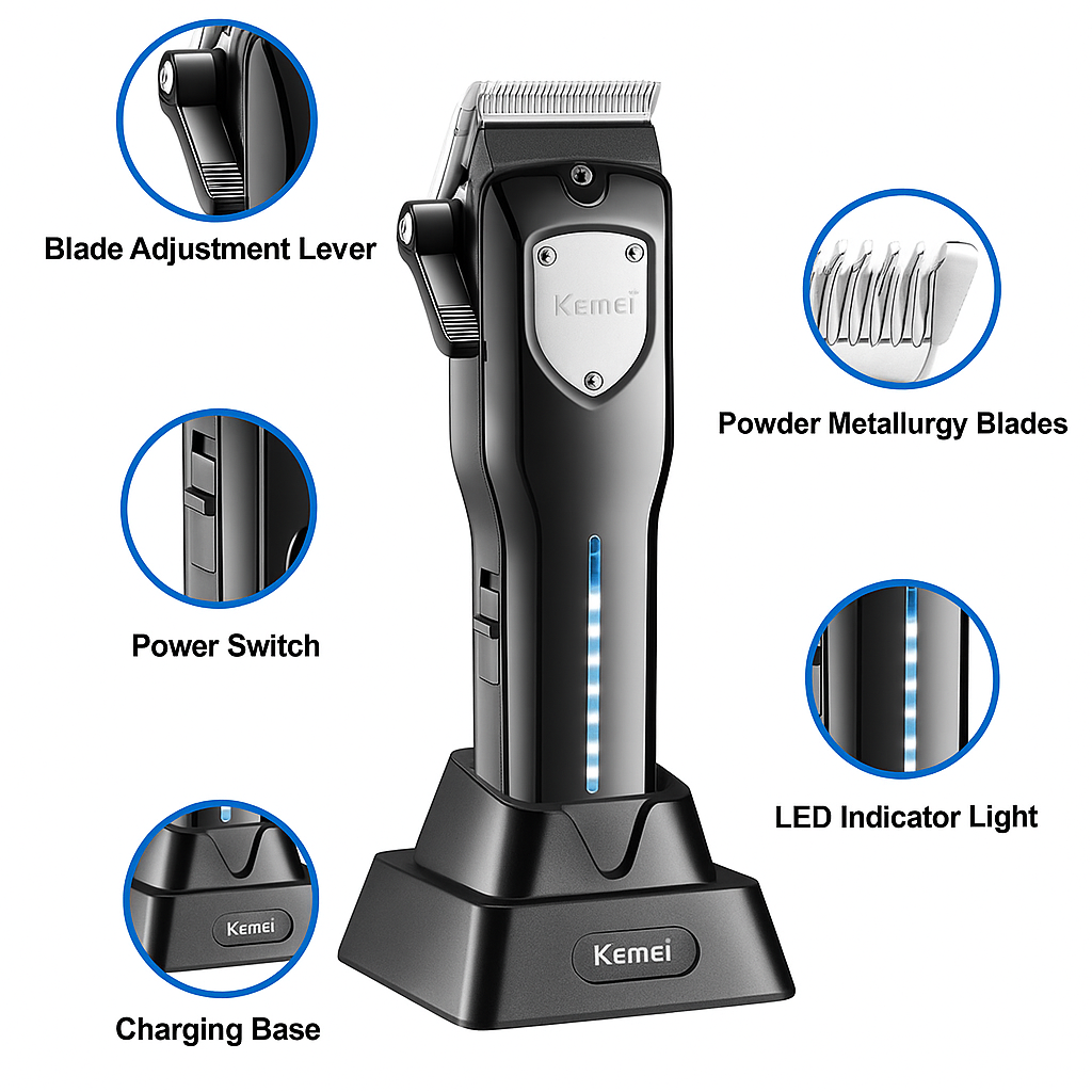 Máquina Cortadora De Cabello Profesional Kemei 5083 Original