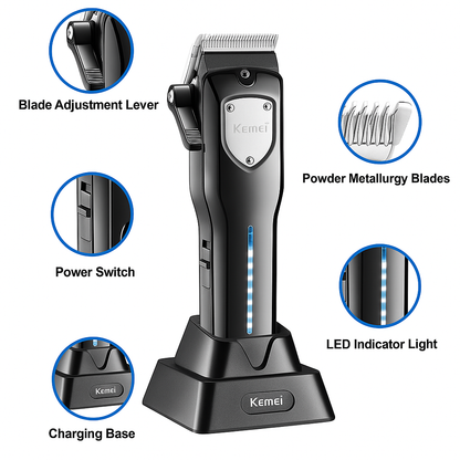 Máquina Cortadora De Cabello Profesional Kemei 5083 Original