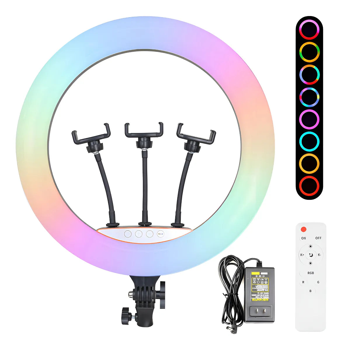Aro De Luz 45 Cm Rgb + Trípode Profesional Y Control Remoto