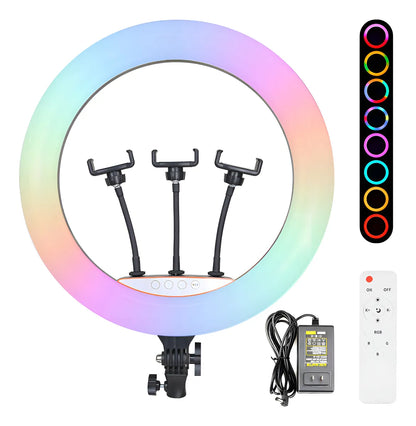 Aro De Luz 45 Cm Rgb + Trípode Profesional Y Control Remoto