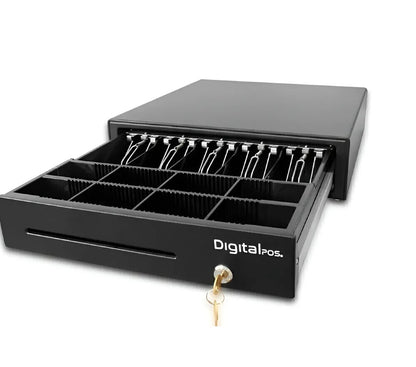 Cajón Monedero Digitalpos Dig-kr410 5 BILLETES, 8 MONEDAS, RIEL METALICO,