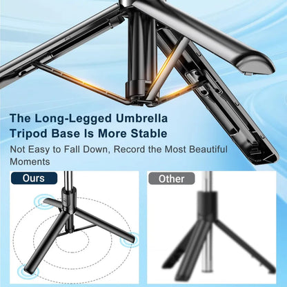 Trípode Selfie Stick 6 en 1 con Luz y Control Remoto