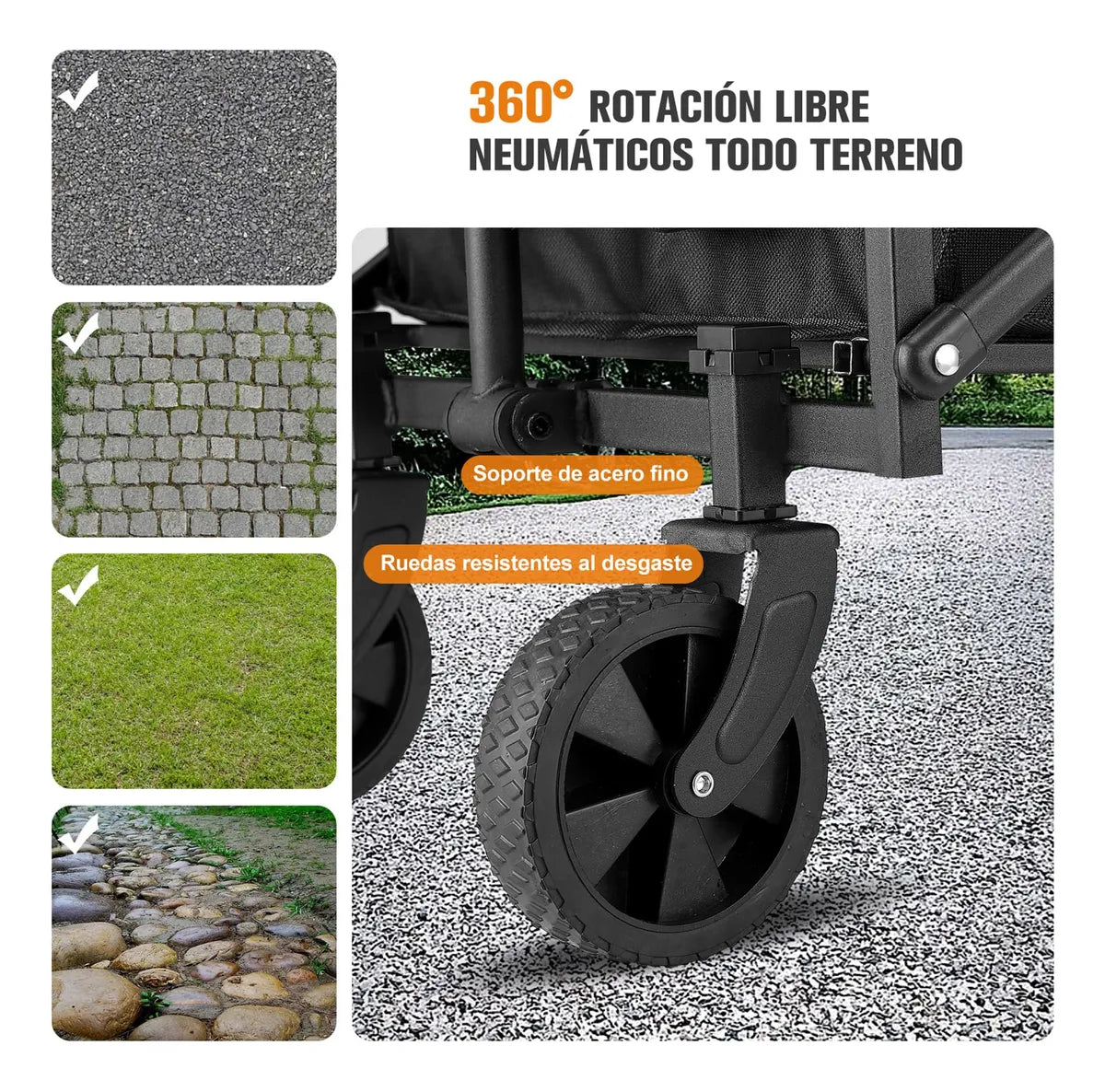 Carro Plegable De Mercado y Carga Con Ruedas