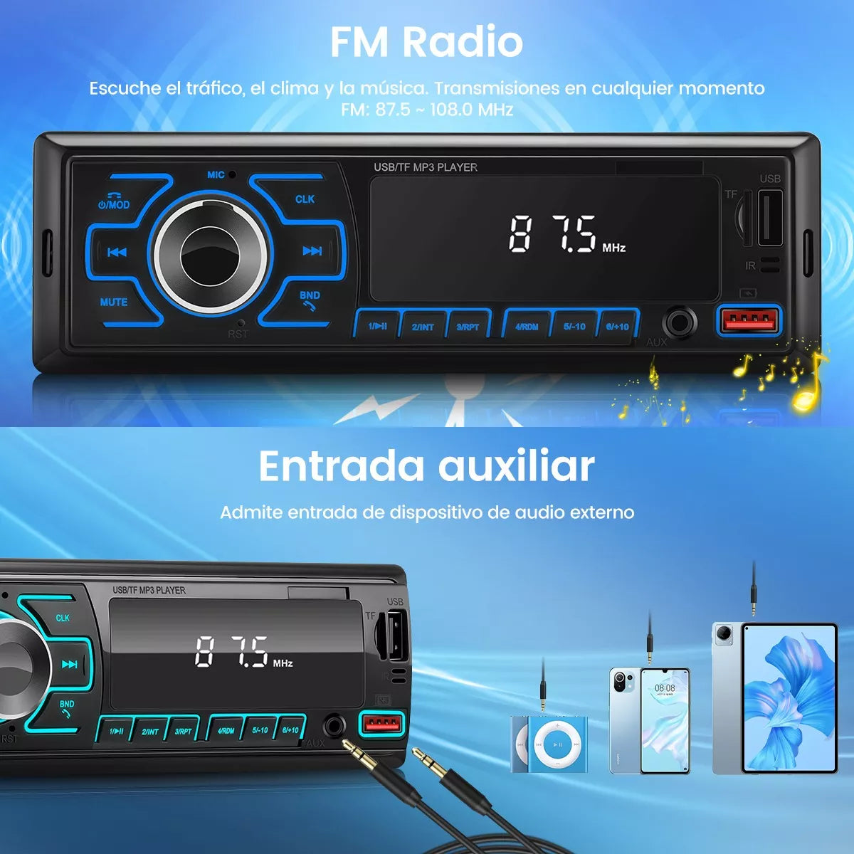 Car Stereo Radio with Bluetooth + Free Shipping 