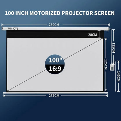 Telón para Proyector 100 Pulgadas electrico con Control 2.20 cm x 1.20 cm