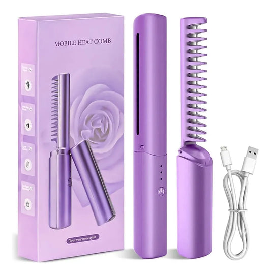 Plancha de Cabello Recargable USB 2 en 1