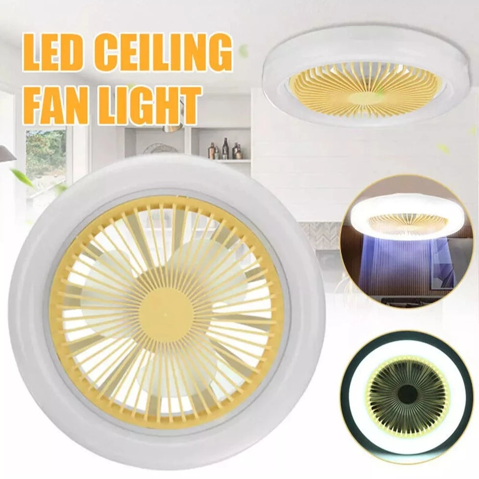 Lámpara LED 2 En 1 Con Ventilador 