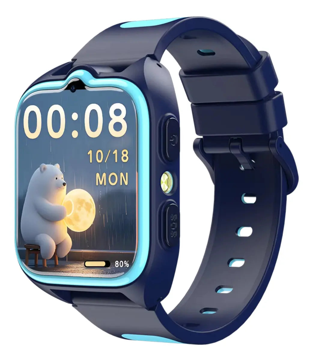 Reloj GPS Para Niños 4G Videollamada Cámara Y Linterna Resistente