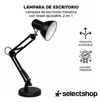 Lámpara Plegable Con Base Y Abrazadera
