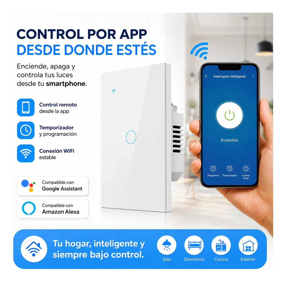 Interructor Inteligente CozyLife  |  Compatible con Alexa, Google y Apple HomeKit