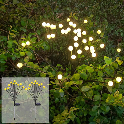 12 Luciernagas Led Con Panel Solar