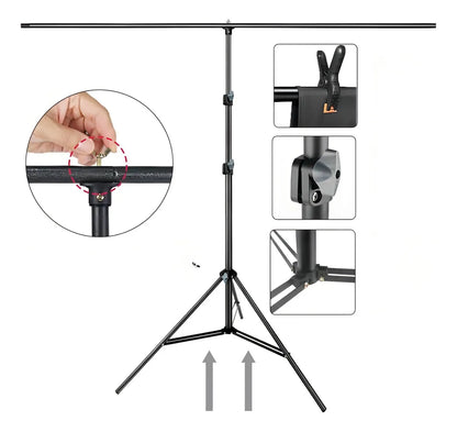 Telón para Proyector 100 Pulgadas (2.20 x 1.25cm) Portátil + Trípode