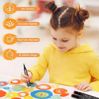 Plumones Touch Doble Punta 120 Piezas