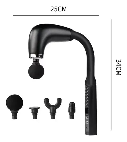 Masajeador Pistola Con Mango De Extensión Espalda Cuello