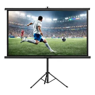 Telón para Proyector 72 Pulgadas (1.60 x 90cm) Portátil + Trípode
