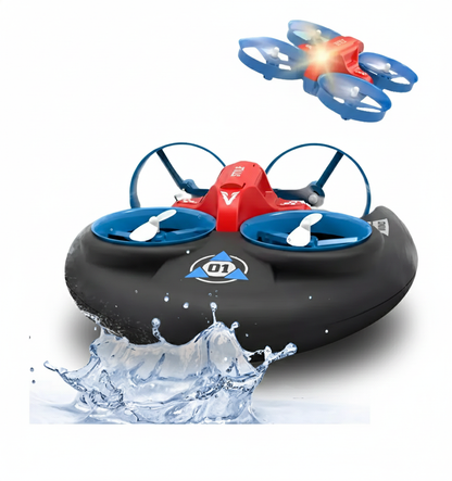 Drone Acuatico Terreste Aereo 3 En 1 Con Control Remoto