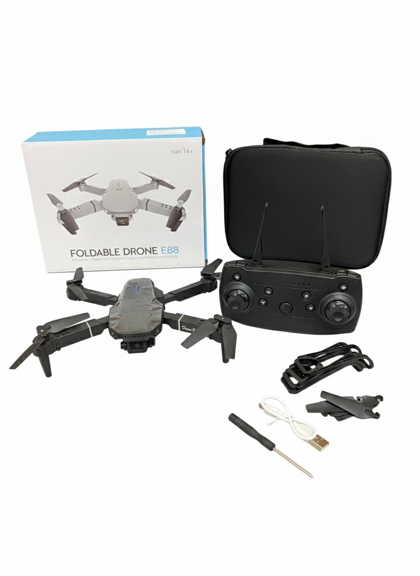 🚁Dron E88 plegable- diversion y tecnologia al aire libre