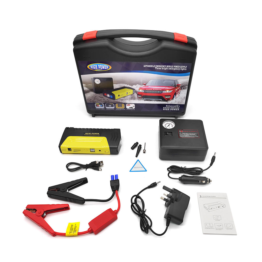 Kit 2 en 1 Arranque de Emergencia para Auto + Compresor de Aire