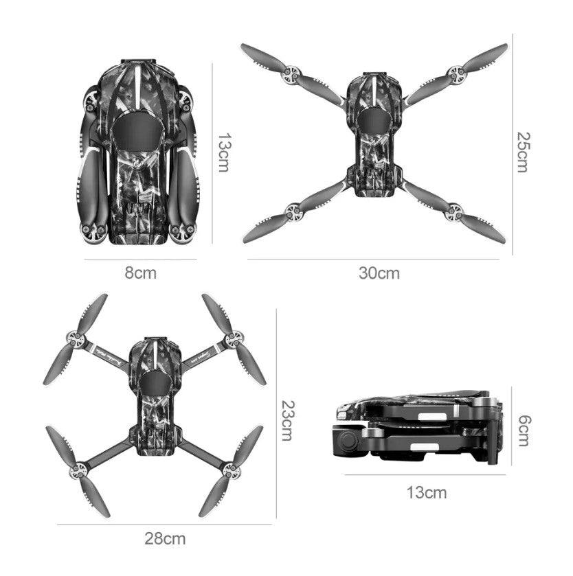Drone V186 PRO Con 3 Cámaras Hd, Wifi a Control Remoto