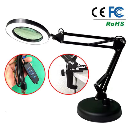 Lámpara Lupa LED de Escritorio 160mm