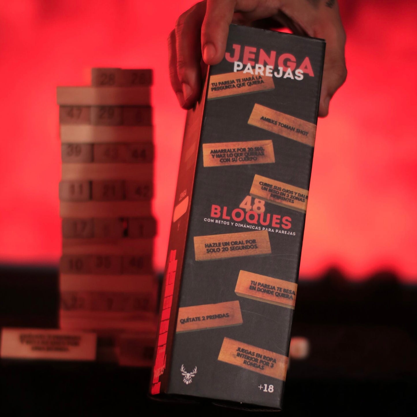 Jenga Ardiente, Noche de Retos + 2 Copas