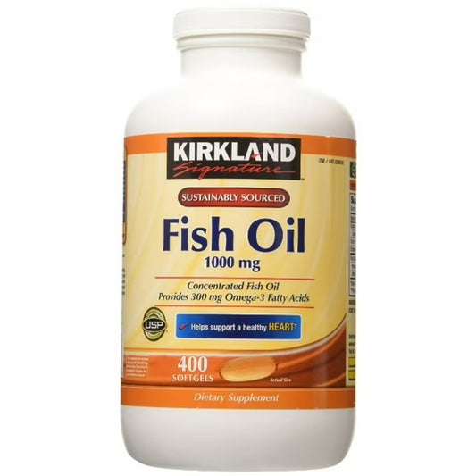 Kirkland Signature Aceite de Pescado 1000 mg, 400 Uds Importada