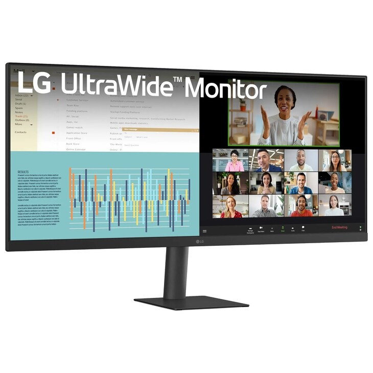 Monitor LG UltraWide 34U511A-B vista lateral