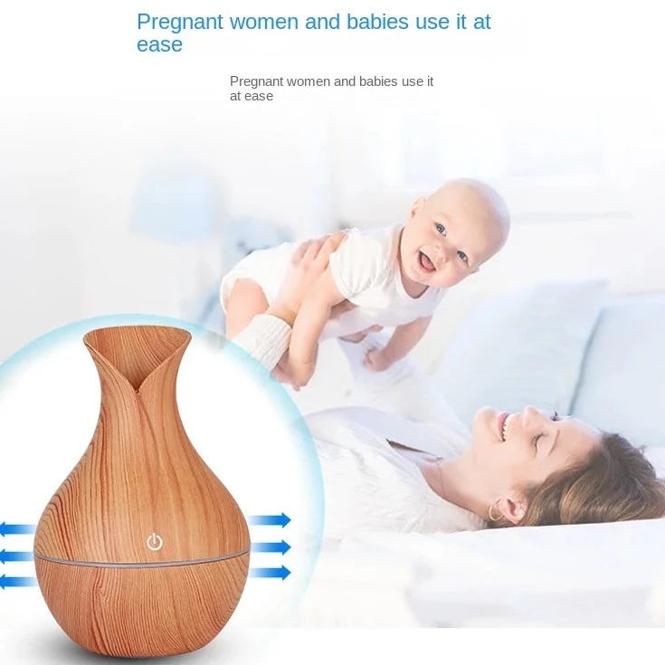 Humidificador Con Diseño De Madera + Envío Gratis 