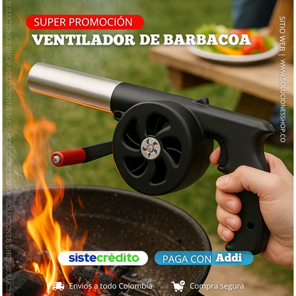 Soplador Portátil Para Parrilla Y Carne Asada
