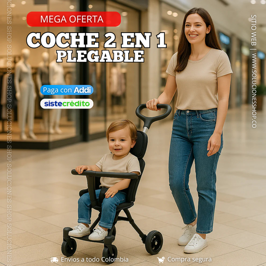 Coche 2 en 1 Plegable Paseador