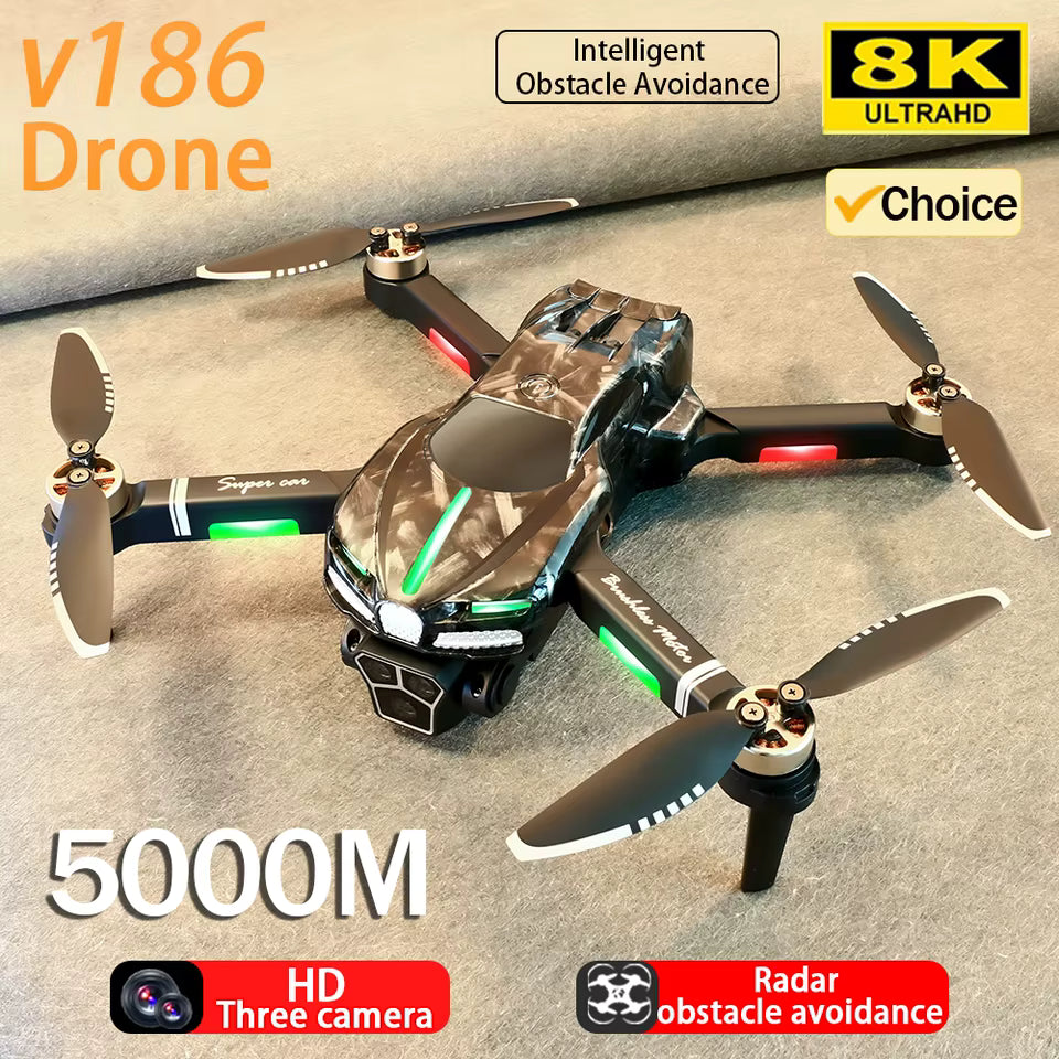Drone V186 PRO Con 3 Cámaras Hd, Wifi a Control Remoto