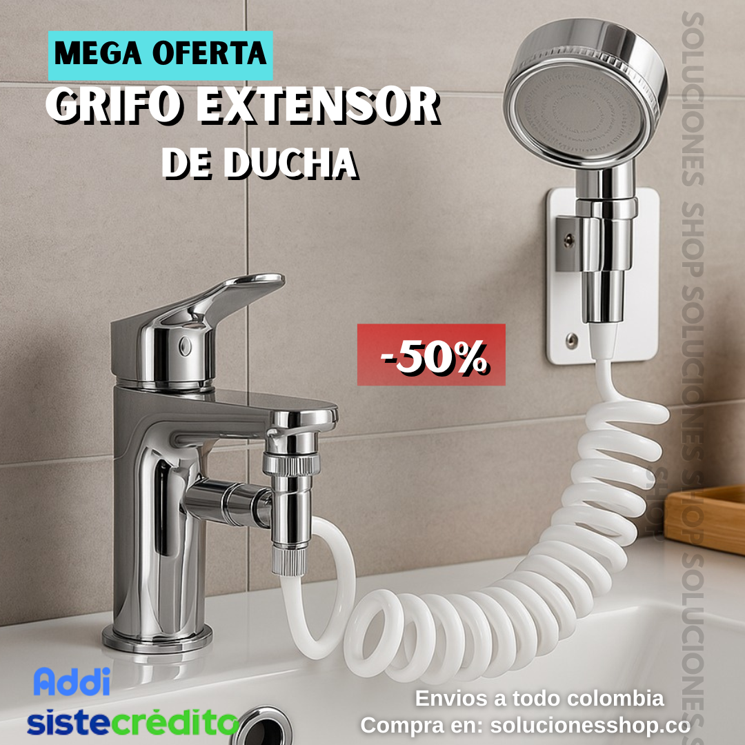 Grifo Extensor De Baño Para Cabezal Con Soporte 