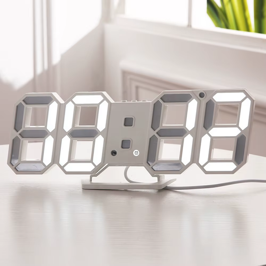 Reloj de pared con alarma Digital 3D LED para decoración del hogar