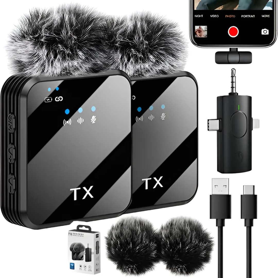 2 Micrófono Inalámbrico de Solapa TX F15 Profesional