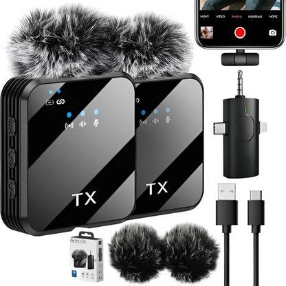 2 Micrófono Inalámbrico de Solapa TX F15 Profesional