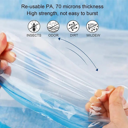 Pack Bolsa Al Vacio Con Bomba Manual  Para Ropa