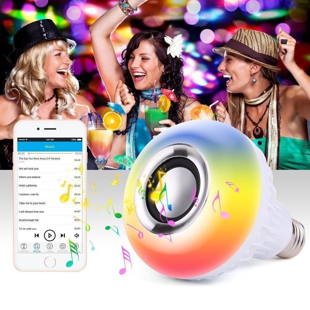 Bombillo Parlante Con Bluetooth Multicolores RGB + Envío Gratis 