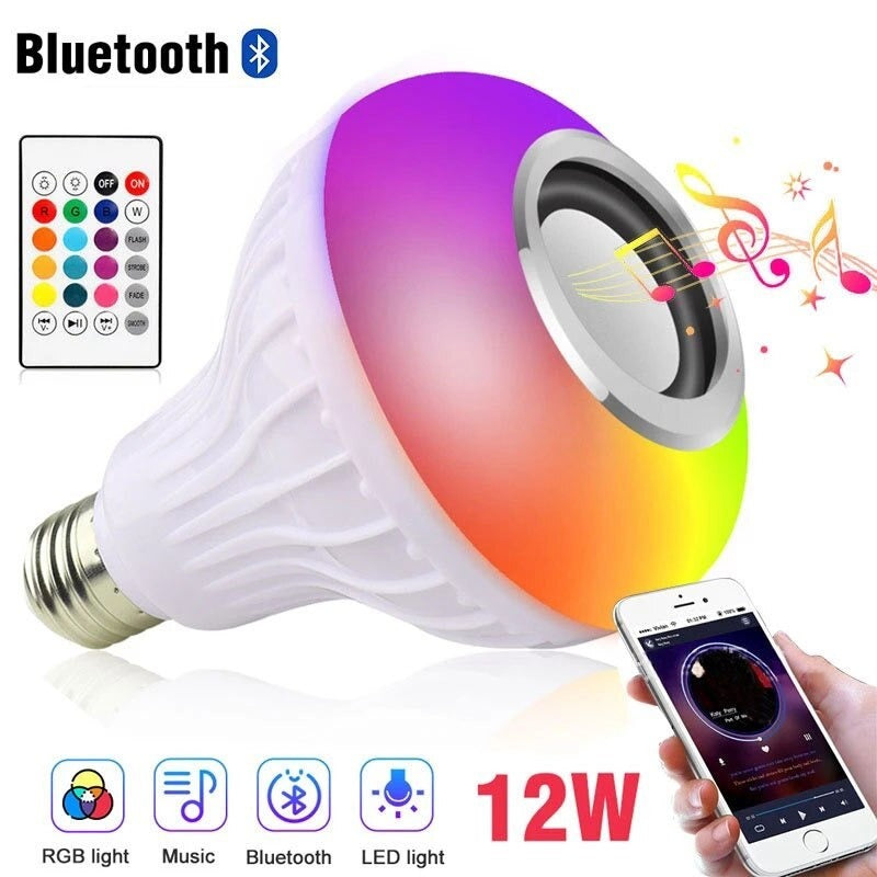 Bombillo Parlante Con Bluetooth Multicolores RGB + Envío Gratis 