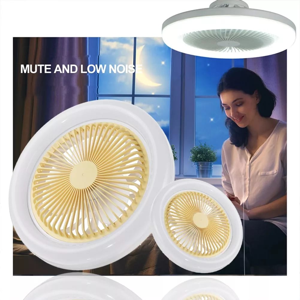 Lámpara LED 2 En 1 Con Ventilador 