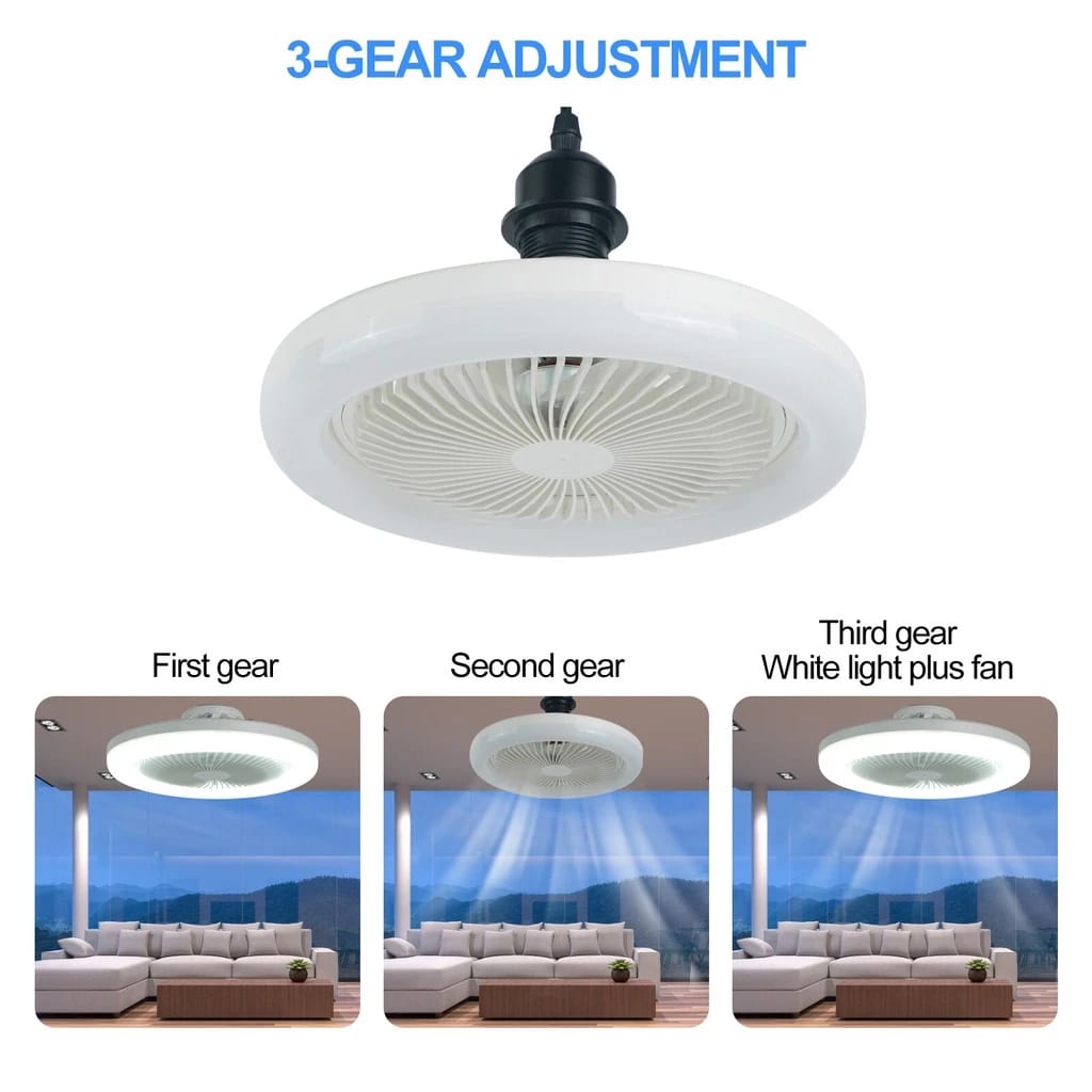Lámpara LED 2 En 1 Con Ventilador 