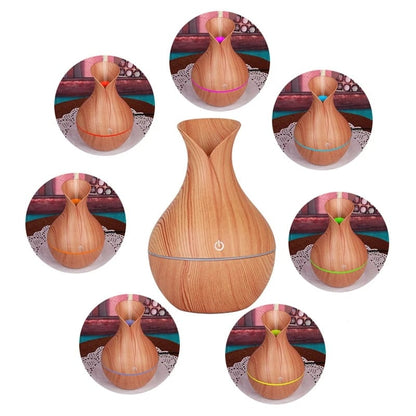 Humidificador Con Diseño De Madera + Envío Gratis 